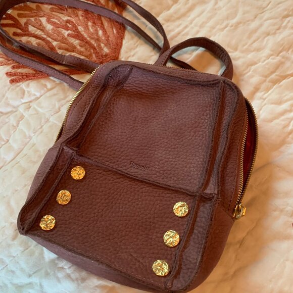 Hammitt Handbags - Hammitt Brown Backpack with Gold Accents
